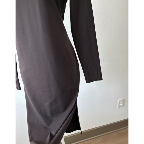 Philosophy Dress M Bodycon Crew Neck Slit Minimalist Quiet Luxury Clean Girl - Picture 8 of 12